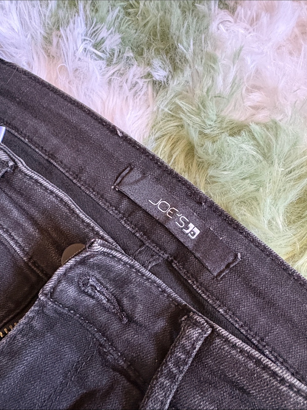 Joe's Jeans Black Women's Jeans cropped fray bottom